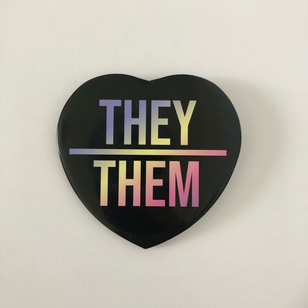 NWT Pronoun pin